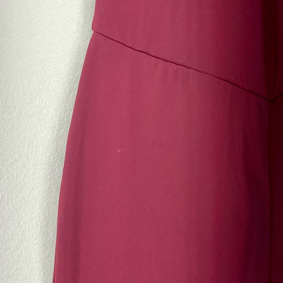 Weissman Maroon Jumpsuit Plain Flare Legs NEW - Picture 4 of 8